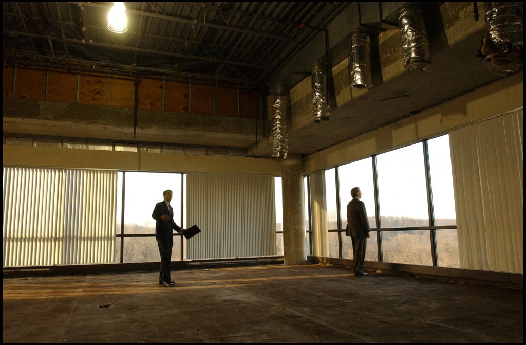 Photo of large empty building and real estate developers, Philadelphia, Pennsylvania